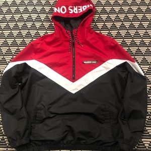 XL Members Only Red, White and Black Windbreaker